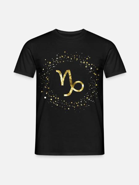 Steinbock Sternzeichen - Männer T-Shirt - Schwarz