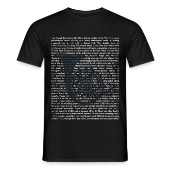 Strahlendes Waldhorn Orchesterklang - Männer T-Shirt - Schwarz - Vorne - AI Model Male 178 light (178cm)
