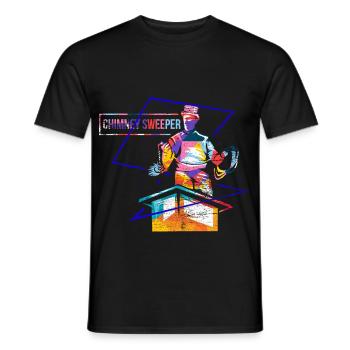 Flinker Schornsteinfeger Glücksbringer - Männer T-Shirt - Schwarz - Vorne - AI Model Male 178 light (178cm)