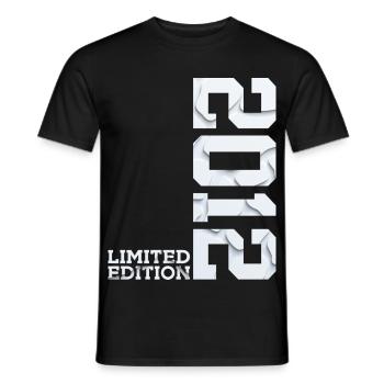 14. GEBURTSTAG LIMITED EDITION 2012 - Männer T-Shirt - Schwarz - Vorne - AI Model Male 178 light (178cm)