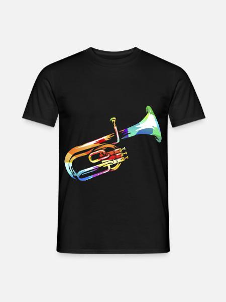 Strahlendes Althorn Blaskapelle - Männer T-Shirt - Schwarz