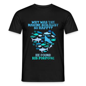 Neugieriger Meeresbiologe Tiefsee - Männer T-Shirt - Schwarz - Vorne - AI Model Male 178 light (178cm)