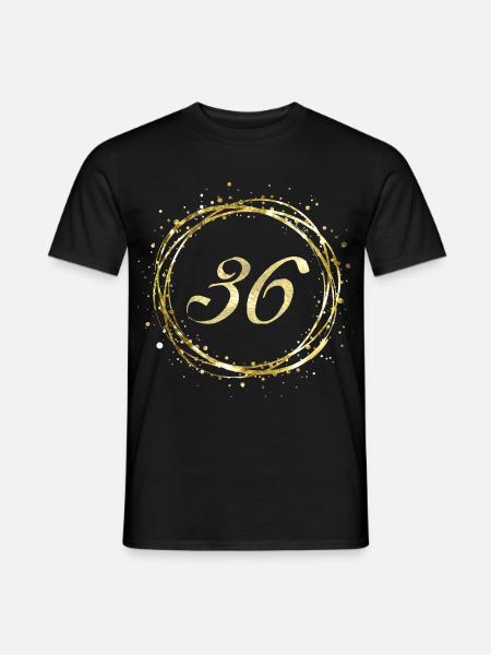 36 - Männer T-Shirt - Schwarz
