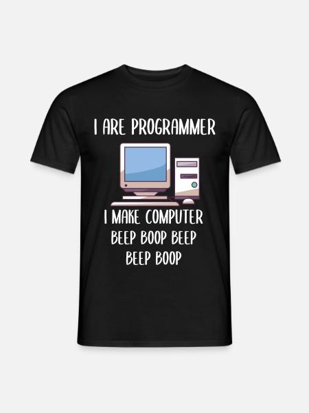 I Are Programmer Programming - Männer T-Shirt - Schwarz