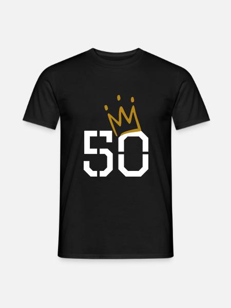 50 couronne 50e anniversaire - Mænd T-shirt - sort