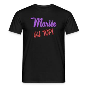 HOCHZEIT - Männer T-Shirt - Schwarz - Vorne - AI Model Male 178 light (178cm)