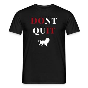 don't quit lion heart - Men's T-Shirt - black - Front - AI Model Male 178 light (178cm)