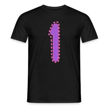 1. 1 JAHR. 1. JAHRESTAG. 1 JAHR GEBURTSTAG - Männer T-Shirt - Schwarz - Vorne - AI Model Male 178 light (178cm)
