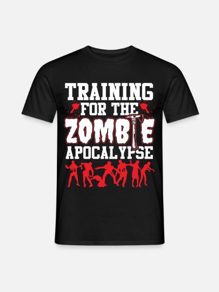 Training für Zombie Apocalypse - Männer T-Shirt - Schwarz