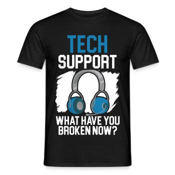 Wenn alles andere fehlschlägt Reboot Tech Support - Männer T-Shirt - Schwarz - Vorne - AI Model Male 178 light (178cm)