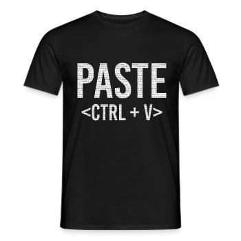 Copy And Paste IT Informatik STRG + V - Männer T-Shirt - Schwarz - Vorne - AI Model Male 178 light (178cm)