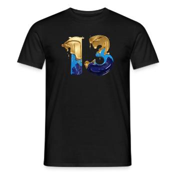 NR. 13 NUMMER 13 COOL 13. GEBURTSTAG - Männer T-Shirt - Schwarz - Vorne - AI Model Male 178 light (178cm)