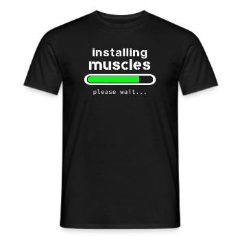 Aufbau von Muskeln - Männer T-Shirt - Schwarz - Vorne - AI Model Male 178 light (178cm)