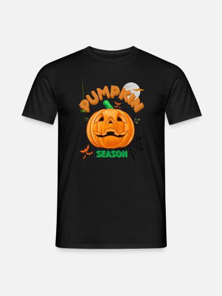 Kürbis-Halloween-Saison - Männer T-Shirt - Schwarz