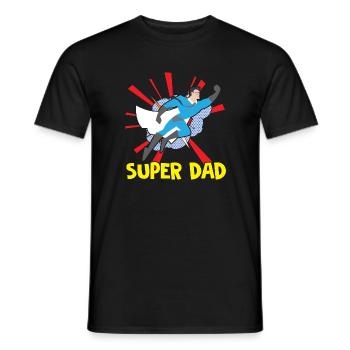 Happy Fathers Day Super Papa Vatertag Super Dad Pa - Männer T-Shirt - Schwarz - Vorne - AI Model Male 178 light (178cm)