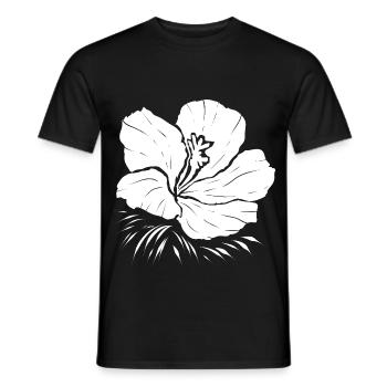 Weiße Orchidee Blüte Geschenk Orchideenliebhaber - Männer T-Shirt - Schwarz - Vorne - AI Model Male 178 light (178cm)
