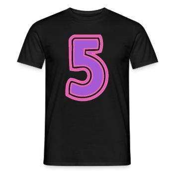 5. 5 YEARS. 5th ANNIVERSARY. 5 YEAR ANNIVERSARY - Men's T-Shirt - black - Front - AI Model Male 178 light (178cm)