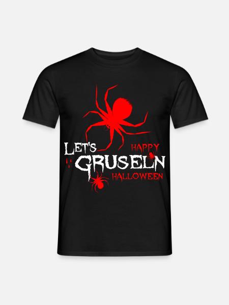 Halloween Spinne Gruselzeit - Männer T-Shirt - Schwarz