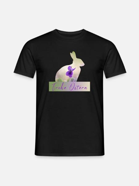 Frohe Ostern Hase - Männer T-Shirt - Schwarz