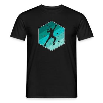 Klettern Boulder Bouldern Kletterer Bergsteiger - Männer T-Shirt - Schwarz - Vorne - AI Model Male 178 light (178cm)