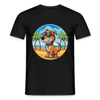 Polnische Jagdhund Hund Rasse Cartoon Sonnenbrille - Männer T-Shirt - Schwarz - Vorne - AI Model Male 178 light (178cm)