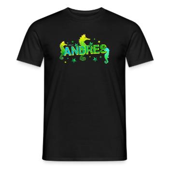 Andres - Männer T-Shirt - Schwarz - Vorne - AI Model Male 178 light (178cm)