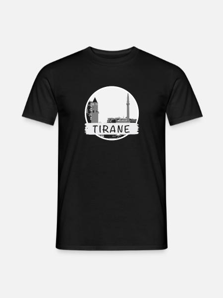 Tirana City - Männer T-Shirt - Schwarz