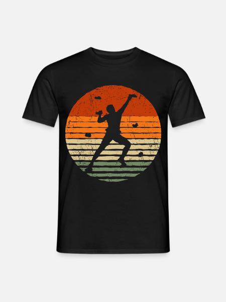 Bergsteiger Klettern Bouldern Boulder Kletterer - Männer T-Shirt - Schwarz
