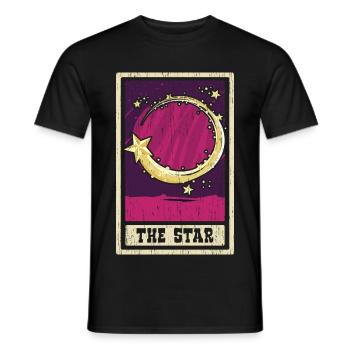 Der Stern Tarotkarte Schamane Wahrsagerei - Männer T-Shirt - Schwarz - Vorne - AI Model Male 178 light (178cm)
