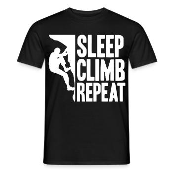 Bouldern Boulder Bergsteiger Klettern - Männer T-Shirt - Schwarz - Vorne - AI Model Male 178 light (178cm)