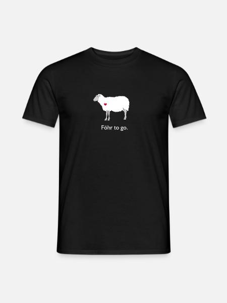Föhr To Go - Schaf - Männer T-Shirt - Schwarz