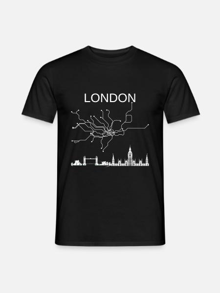 LONDON City - Männer T-Shirt - Schwarz