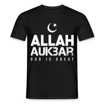 Allah Spruch - Männer T-Shirt - Schwarz - Vorne - AI Model Male 178 light (178cm)