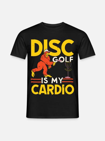 Scheibengolf ist mein Kardiotraining Freizeit-Werf - Männer T-Shirt - Schwarz