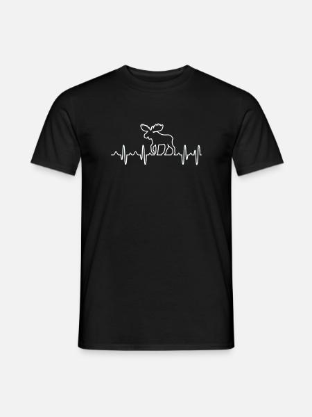 Elch Älg - Männer T-Shirt - Schwarz