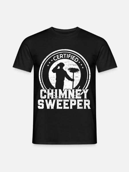 Zertifizierter Schornsteinfeger - Männer T-Shirt - Schwarz
