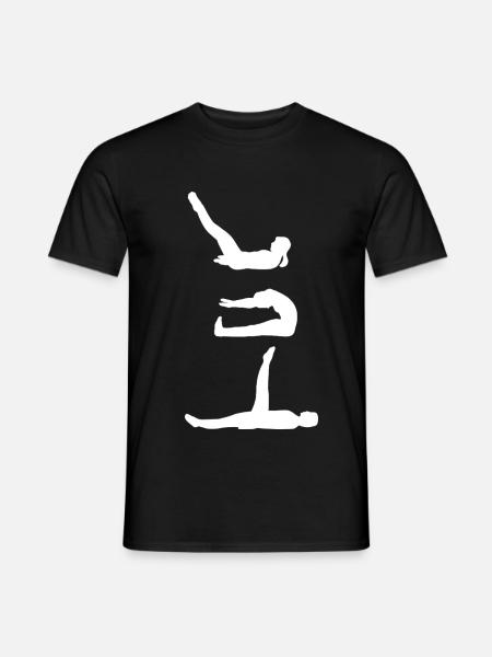Geschmeidige Pilates Bodenmatte - Männer T-Shirt - Schwarz