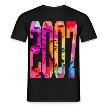 BUNT 19TH BIRTHDAY 2007 - Men's T-Shirt - black - Front - AI Model Male 178 light (178cm)