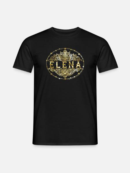 Elena - Männer T-Shirt - Schwarz
