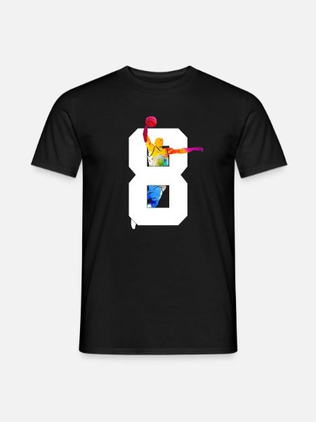 NUMBER 8 BASKETBALL 8TH BIRTHDAY - Men's T-Shirt - black