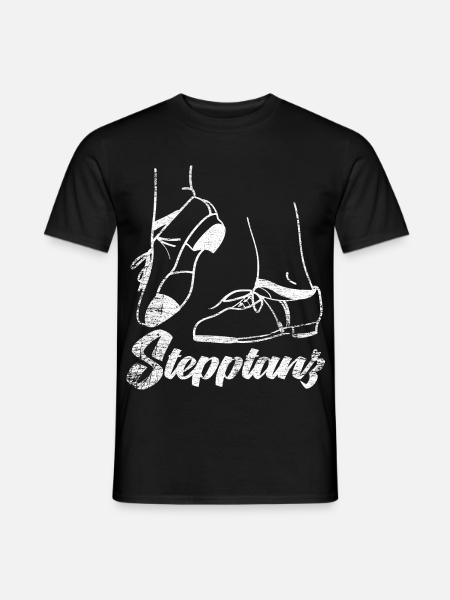 Federleichter Stepptanz Steppschuhe - Männer T-Shirt - Schwarz