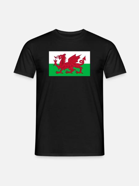Wales - Männer T-Shirt - Schwarz