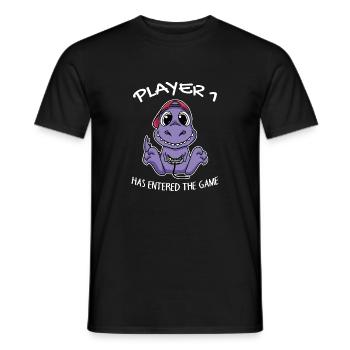 Erstes Baby Spieler 1 hat das Spiel Betreten Baby - Männer T-Shirt - Schwarz - Vorne - AI Model Male 178 light (178cm)