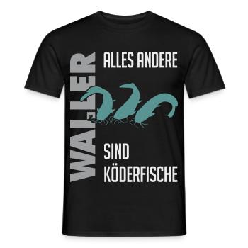 Wels fischen Kampf mit dem starken Wels - Männer T-Shirt - Schwarz - Vorne - AI Model Male 178 light (178cm)