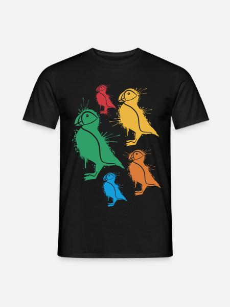 Papageitaucher Puffins Mädchen Kinder Puffin - Männer T-Shirt - Schwarz