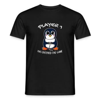 Erstes Baby Spieler 1 Schwanger Baby Pinguin - Männer T-Shirt - Schwarz - Vorne - AI Model Male 178 light (178cm)