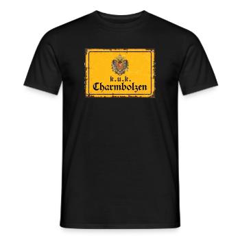 Vintage Österreich k.u.k. Charmbolzen - Männer T-Shirt - Schwarz - Vorne - AI Model Male 178 light (178cm)