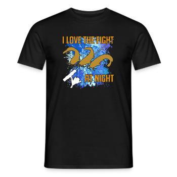 Catfish Catfish Silhouette Fishing Rod and Splashes of Color - Men's T-Shirt - black - Front - AI Model Male 178 light (178cm)