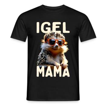 Igel Mama Mom Igelfrau Muttertag Igelmama Igel Mum - Männer T-Shirt - Schwarz - Vorne - AI Model Male 178 light (178cm)
