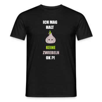 Ich mag keine Zwiebeln - Männer T-Shirt - Schwarz - Vorne - AI Model Male 178 light (178cm)